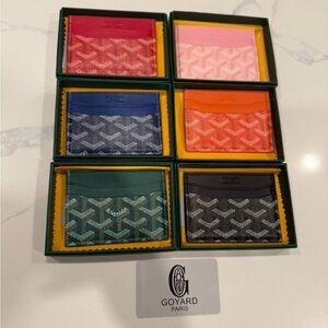 Goyard Card Holder Collection - Red, Pink, Orange, Blue, Green, Black
